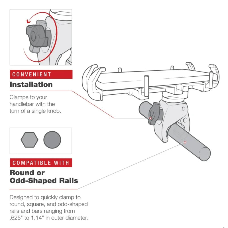 RAM Tough-Claw Quick-Grip Telefoonhouder – RAM-HOL-PD4-400-1U