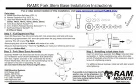 Support de fourche RAM Mount avec fixation sur le té de fourche - RAM-B-342U