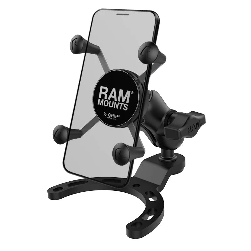 RAM Mount Support moto pour réservoir d'essence avec support smartphone X-Grip (RAM-B-410-A-UN7BU)