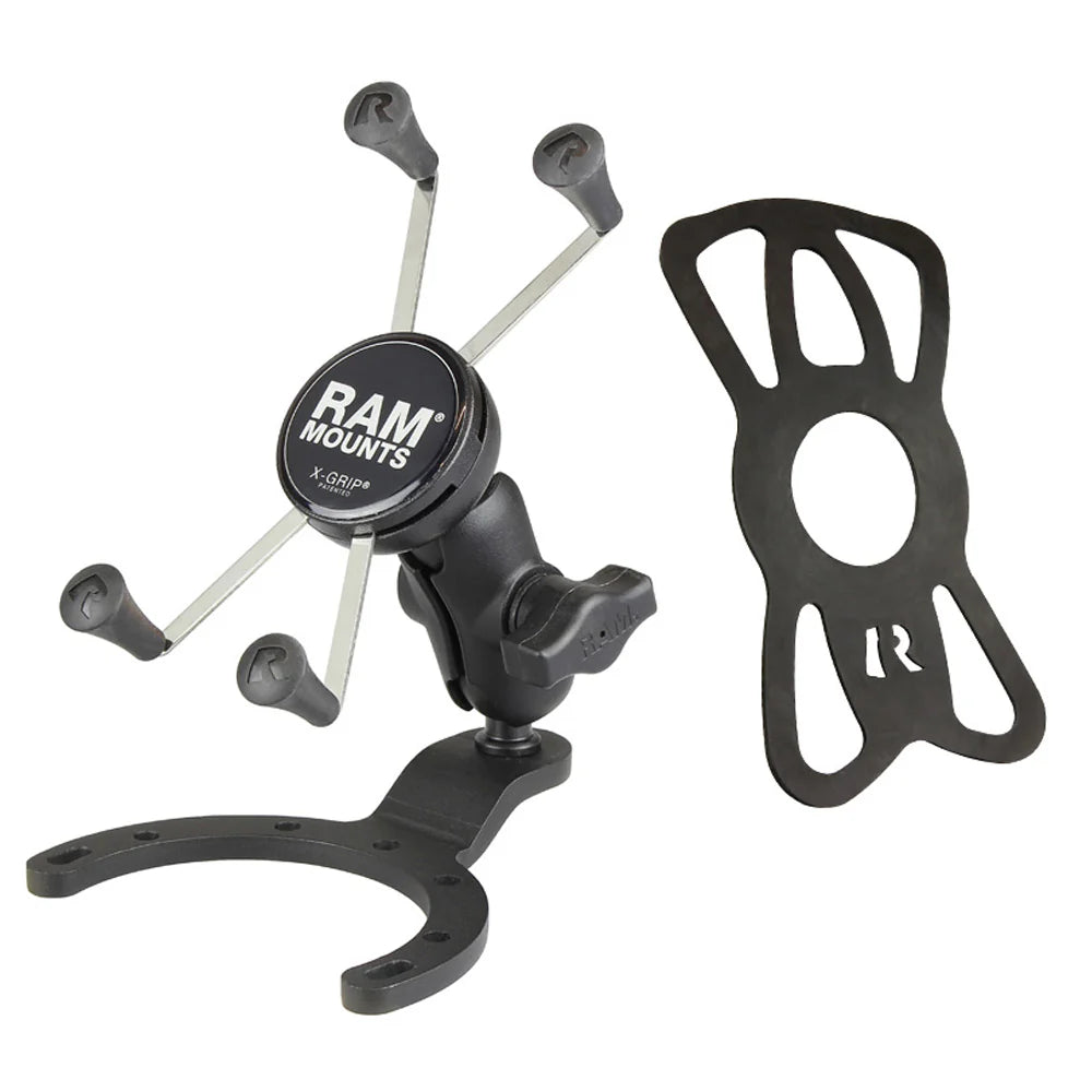 Support de réservoir de moto RAM Mount grand modèle avec X-Grip grand modèle (RAM-B-411-A-UN10BU)