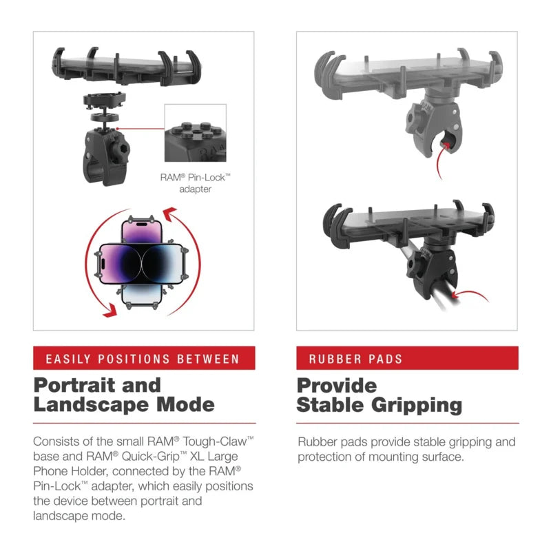 RAM Tough-Claw Quick-Grip Telefoonhouder – RAM-HOL-PD4-400-1U