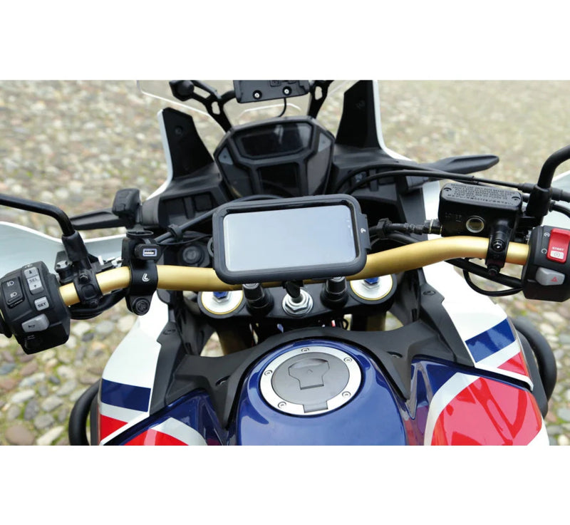 Chargeur de smartphone USB Fix Tube pour moto avec support sur guidon