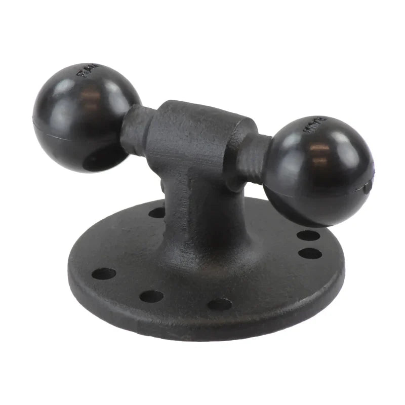 Adaptateur double boule avec base ronde - Taille B ( RAM-B-217u )