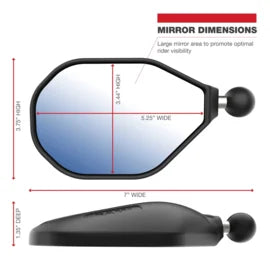 RAM Tough-Mirror Rechtspiegel met B-Kogel - RAM-B-465RU