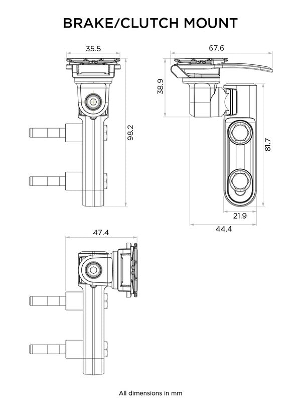 Support de téléphone Quad Lock pour maître-cylindre de frein/d’embrayage
