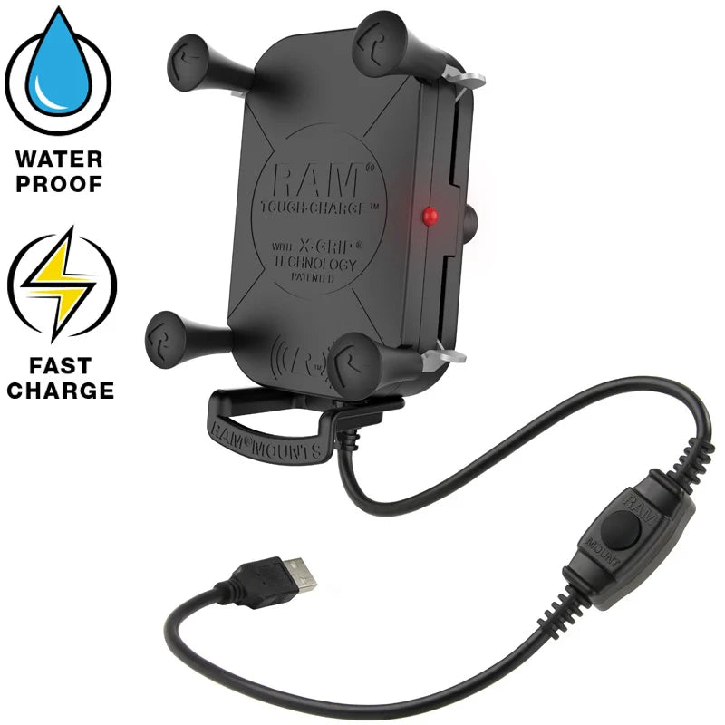 Chargeur de téléphone sans fil étanche RAM Tough-Charge avec X-Grip RAM-HOL-UN12WB