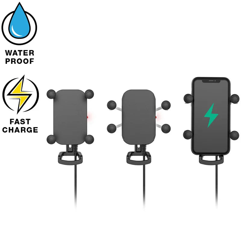 Chargeur de téléphone sans fil étanche RAM Tough-Charge avec support de guidon (RAM-B-149Z-A-UN12W)