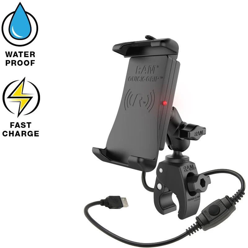 Chargeur de téléphone sans fil étanche RAM Quick-Grip Tough-Claw (RAM-B-400-A-UN14W)