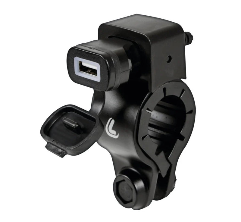 Chargeur de smartphone USB Fix Tube pour moto avec support sur guidon