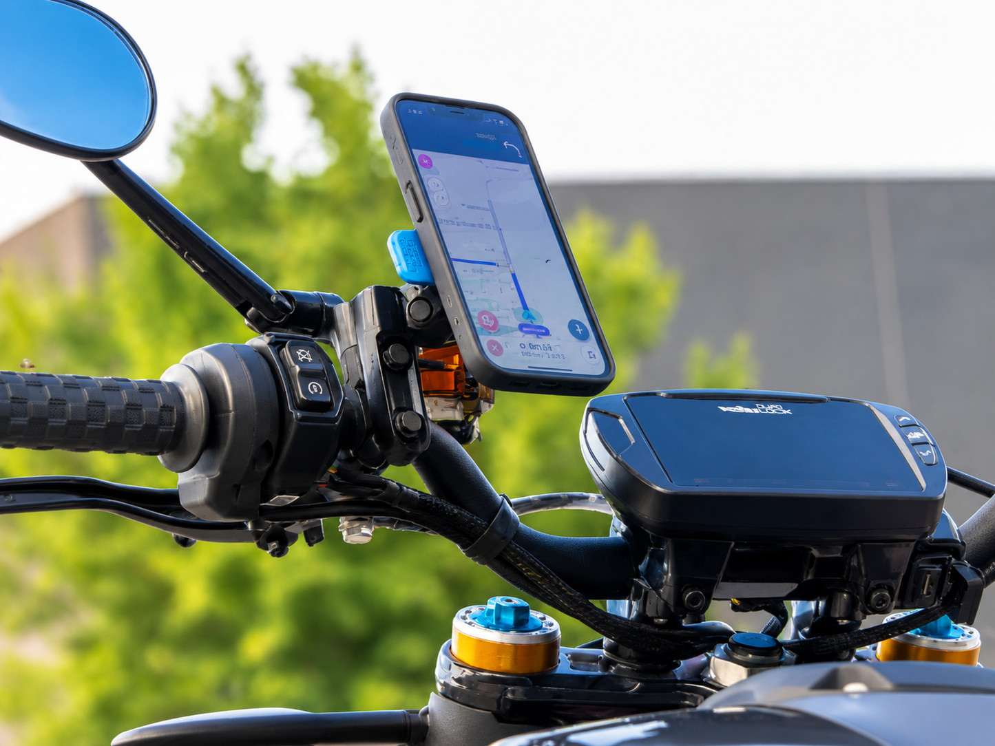 Quad Lock rem/koppeling Mount Motor Telefoonhouder bundel met Samsung hoesje