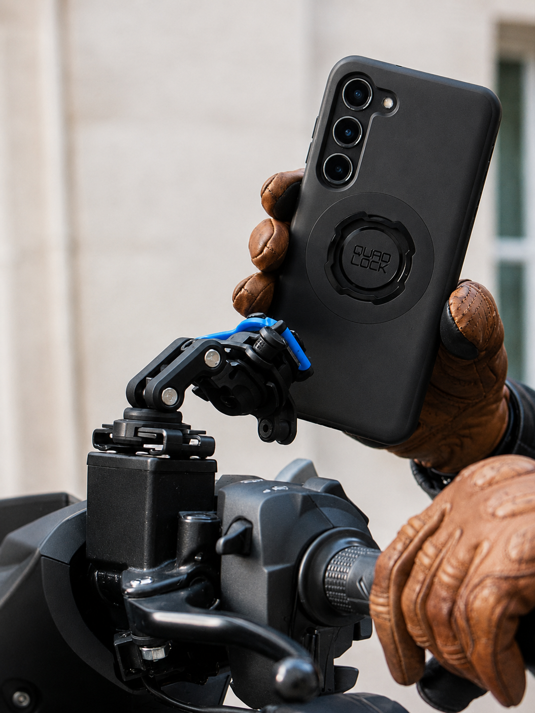 MAG Quad Lock Brake Reservoir Mount Bundel met Samsung Hoesje voor Motor