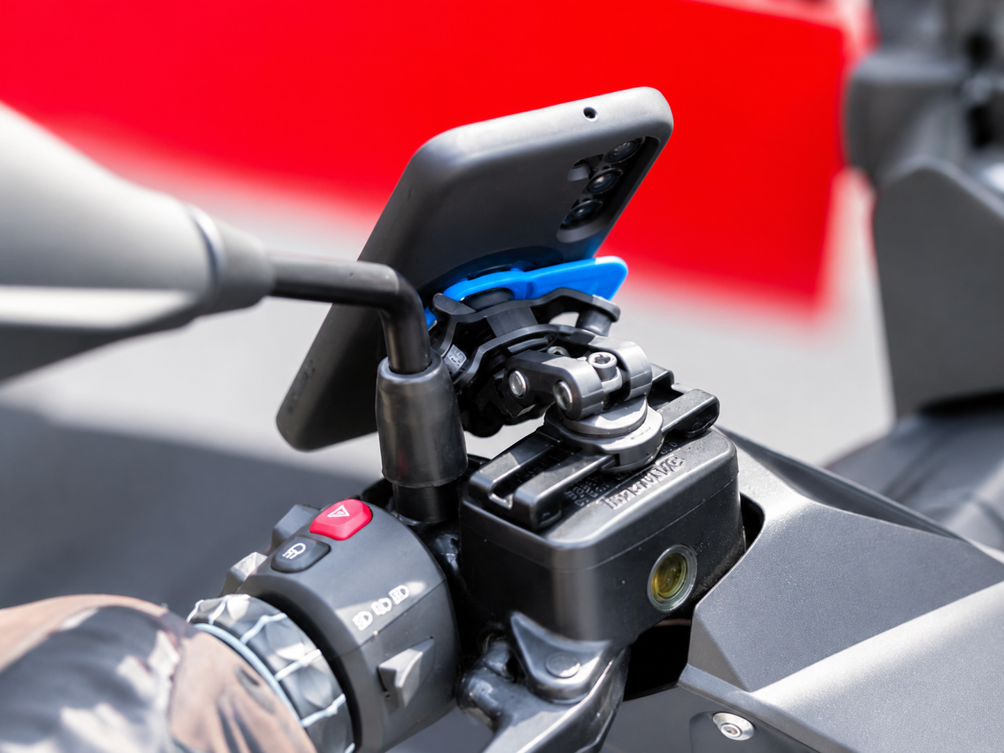 Quad Lock Brake Reservoir mount bundel met Samsung hoesje voor Motor