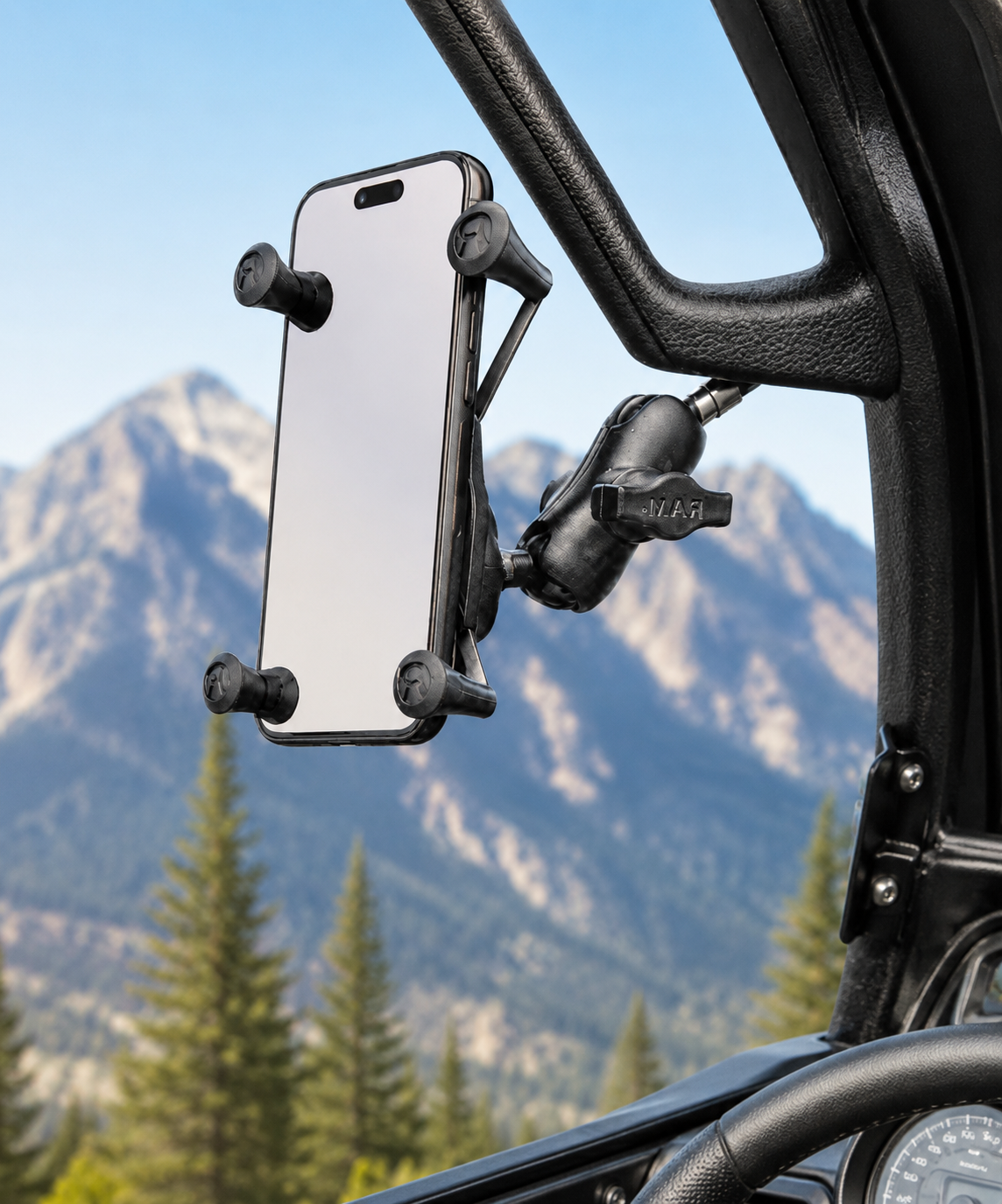 RAM stuurklemvoet montage met X-Grip UN7 smartphonehouder – RAM-B-367-UN7U