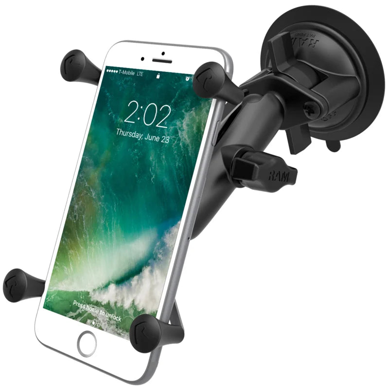 RAM Mount Kit ventouse avec support universel pour grand smartphone X-Grip (RAM-B-166-UN10U)