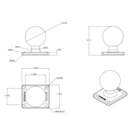 RAM® Ball Adapter met AMPS plaat – RAM-B-347U