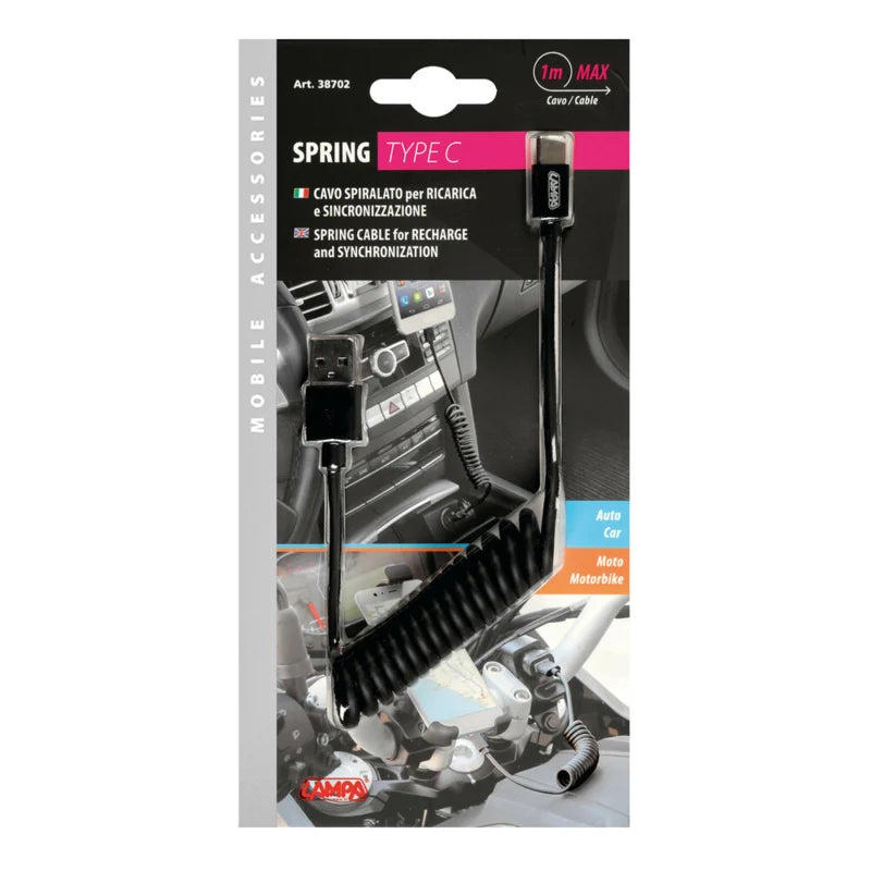 Câble USB Lampa Type C à ressort