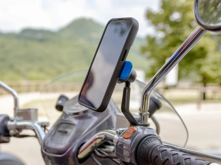 Quad Lock Mirror Stem Mount Bundle with iPhone Case