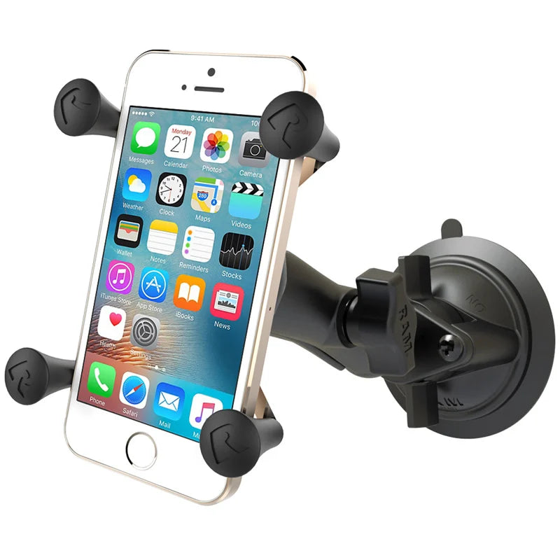 Support à ventouse RAM Mount avec support de téléphone X-Grip (RAM-B-166-UN7U)